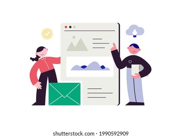Better Workspace and Collaboration Vector Illustration