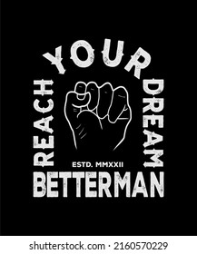 Betterman Typografie Vektordesign für T-Shirt, Tapete, Hintergrund, etc.