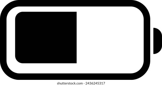 Bettery Charging Icon ,low bettery vector icon ,Bettery Charging Icon, Silhouette design element related to mobile, isolated on transparent background, animated Charging Low to full charge.