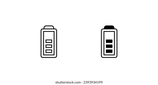 bettery icon with white background vector stock illustration