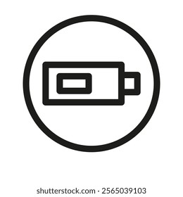 bettery icon with white background vector stock illustration