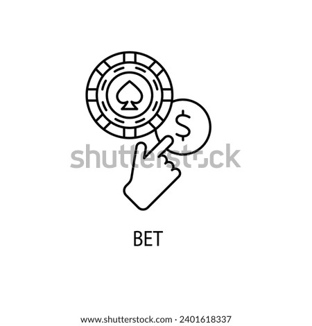 betting concept line icon. Simple element illustration. betting concept outline symbol design.