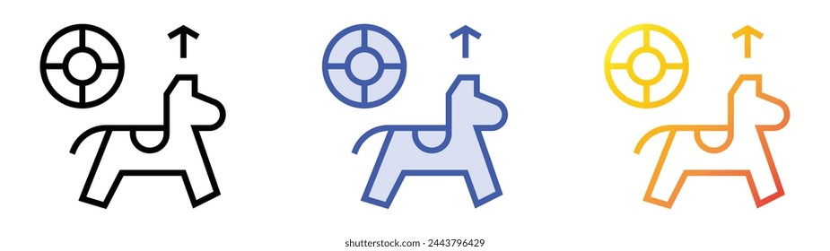 betting icon. Linear, Blue Fill and Gradient Style Design Isolated On White Background