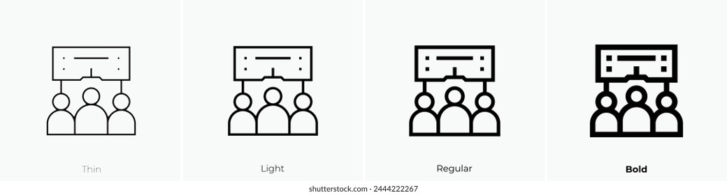 betting icon. Thin, Light Regular And Bold style design isolated on white background