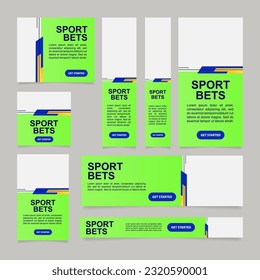 Betting on greyhound racing web banner design template. Vector flyer with text space. Advertising placard with customized copyspace. Printable poster for advertising. Arial font used