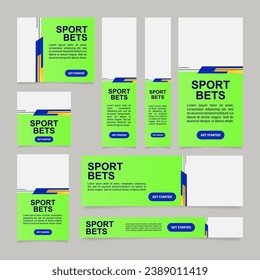 Betting on greyhound racing web banner design template. Vector flyer with text space. Advertising placard with customized copyspace. Printable poster for advertising. Arial font used