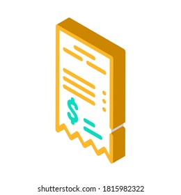 Wettquittung isometrischer Icon Vektorgrafik. Wettquittung einzelne Symbolillustration