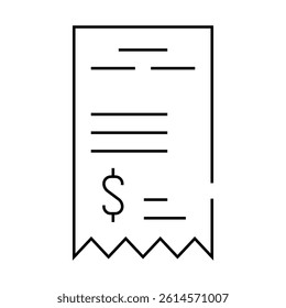 betting receipt line icon vector. betting receipt sign. isolated contour symbol black illustration