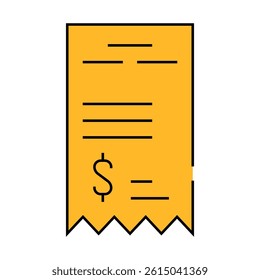betting receipt line icon vector. betting receipt sign. isolated symbol illustration