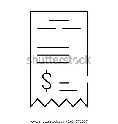 betting receipt line icon vector. betting receipt sign. isolated contour symbol black illustration