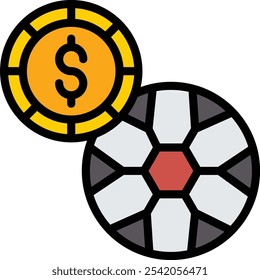 Wetten Vektor Linie ausgefüllt Symbol Design