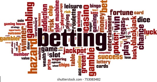 Betting word cloud concept. Vector illustration