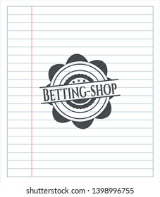 Betting-shop draw with pencil effect. Vector Illustration. Detailed.