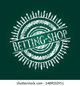 Betting-shop on blackboard. Vector Illustration. Detailed.