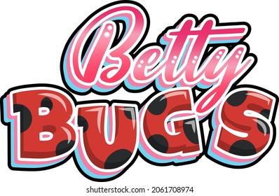 Betty Bugs Logo, Textdesign-Illustration