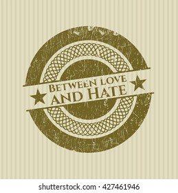 Entre amor y odio grunge sello de estilo