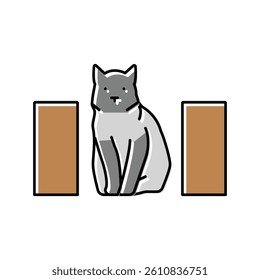 between preposition english color icon vector. between preposition english sign. isolated symbol illustration