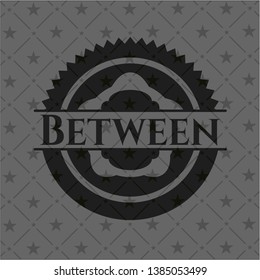 Between retro style black emblem. Vector Illustration. Detailed.