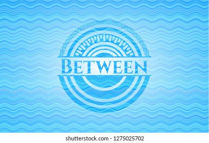 Between water wave concept emblem background.