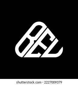 BEU letter logo creative design with vector graphic, BEU simple and modern logo in round triangle shape.
