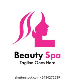 Beuaty spa letter l design logo template illustration. Suitable for spa, healthy, natural