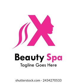 Beuaty spa letter x design logo template illustration. Suitable for spa, healthy, natural