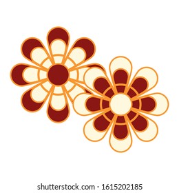 beutiful flower garden isolated icon vector illustration design