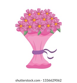beutiful flowers bouquet icon