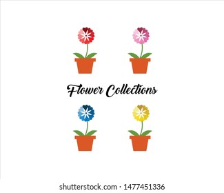 BEUTIFUL FLOWERS COLLECTION LOGO VECTOR