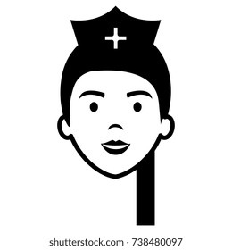 beutiful nurse head avatar character