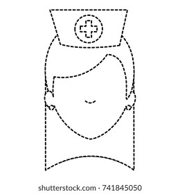beutiful nurse head avatar character