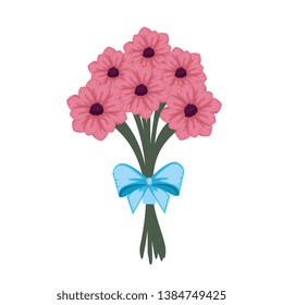 beutiful roses bouquet with bowtie