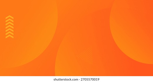 Fondo de Anuncio naranja hermoso. Composición de Formas dinámicas. Vector