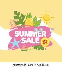 Beuty Summer Beach Element Set
