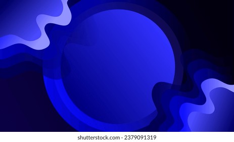 Kies-Kreise Kopienraum mit Overlay-Wellen-Hintergrund