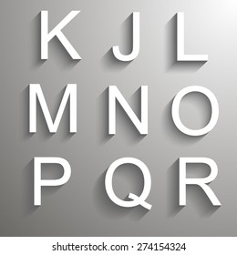 Bevel English font with shadow