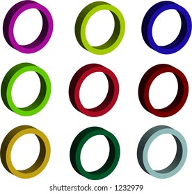 beveled circles vector