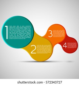 Beveled Edged Connecting Circles, Modern Design Layout | EPS10 Vector