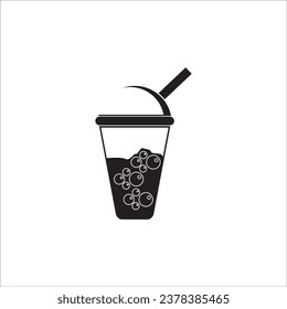 BEVERAGE BOBA ICON VECTOR ILLUSTRATION SYMBOL DESIGN