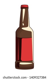 beverage bottle icon cartoon vector illustration graphic design