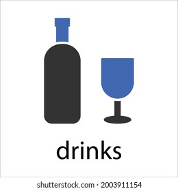 beverage bottle icon design vector