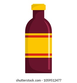 Beverage bottle icon. Flat illustration of beverage bottle vector icon for web