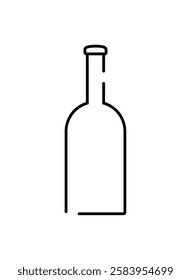 Beverage Bottle Icon Isolated Vector Icon