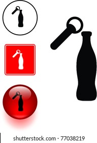 beverage bottle opener symbol sign and button