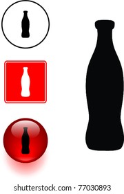 beverage bottle symbol sign and button
