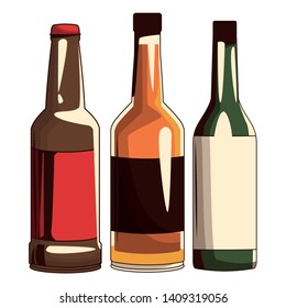 beverage bottles icon cartoon vector illustration graphic design vector illustration graphic design