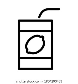 Beverage box icon isolated vector illustration. High quality black style vector icon