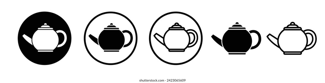 Beverage Brewer Line Icon. Tea Preparation icon in black and white color.