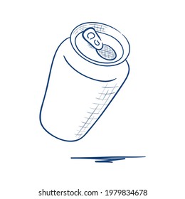 Getränkedose.  handgezeichnete Vektorgrafik