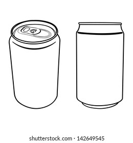 Beverage Can Outline Vector 